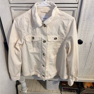 Old Navy Cream Button-Front Jean Jacket